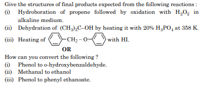 Give the structures of final products expected from the following reactions